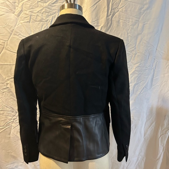 NWT Brooks Brothers sz4 unreleased wool/leather blazer - Picture 4 of 5